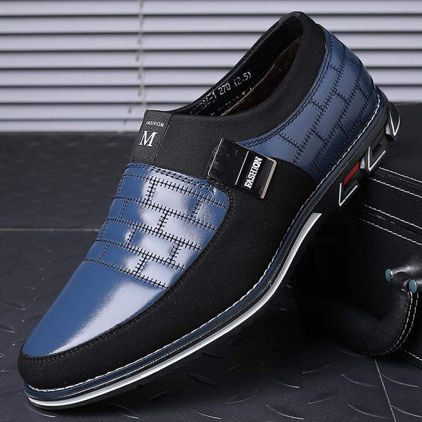 PREMIUM BLACK LEATHER OXFORD SHOES WITH BLIND STITCHING